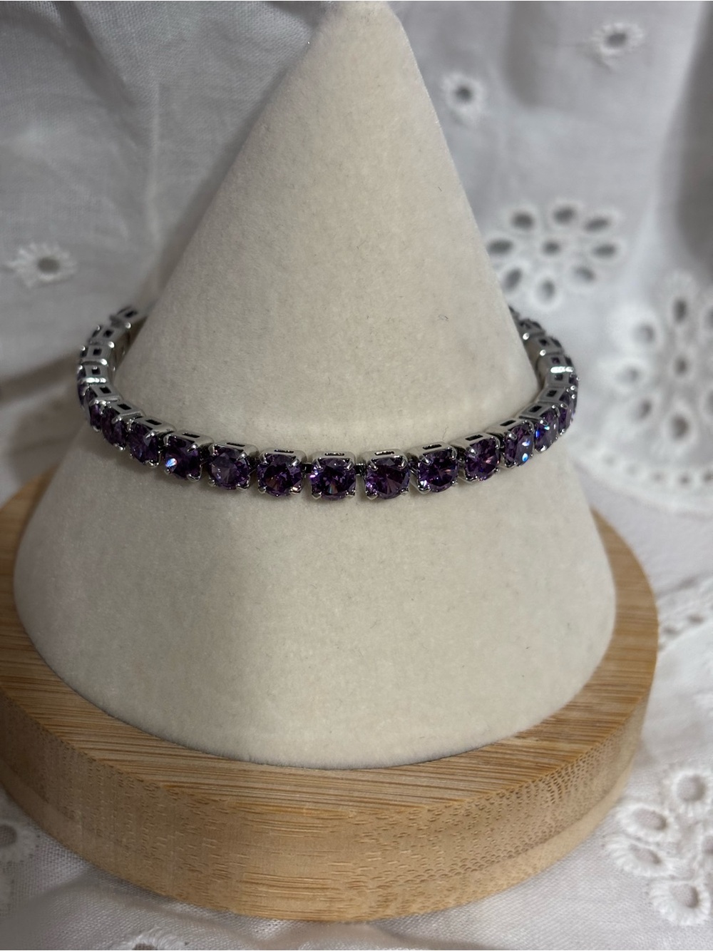 Purple Stone Tennis Bracelet